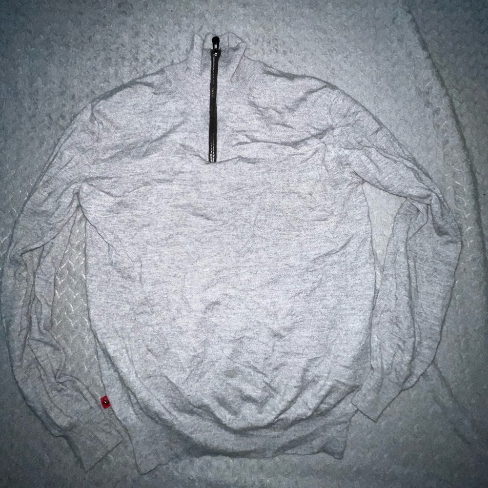 Ferrari pullover half zip sweater women’s size Small gray made in Italy